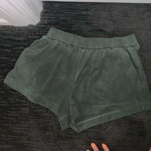 Green soft going out shorts